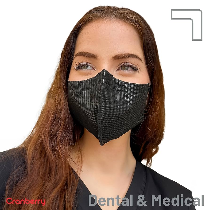 Cranberry Q2863K 360 Earloop Face Mask Level 3, Black
